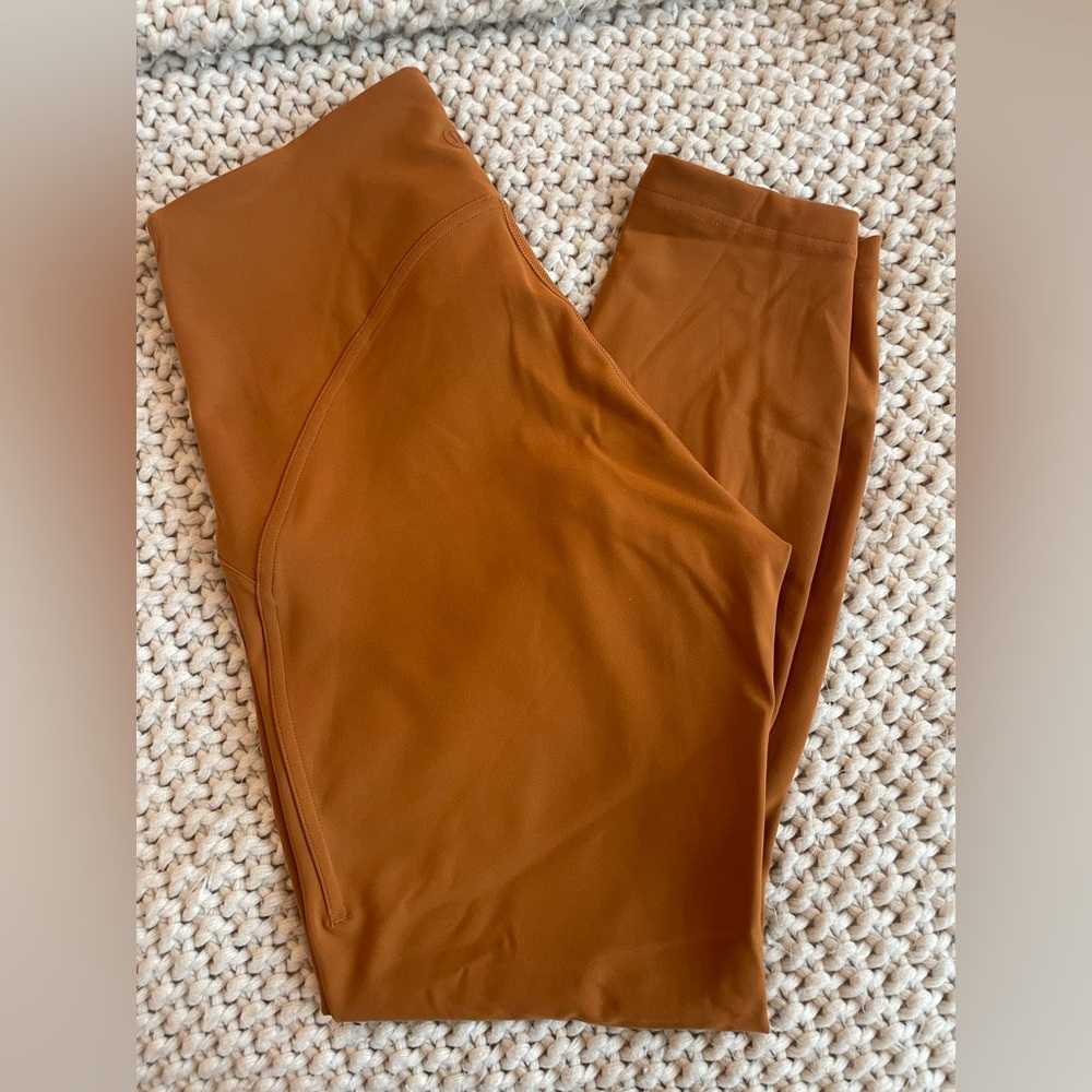 Lululemon high Rise Instill Leggings Size 10 25inch Butternut Brown